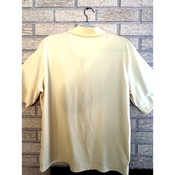 Pebble Beach Performance Golf Polo Shirt Short Sleeve Men's Size Medium Yellow - Picture 3 of 3